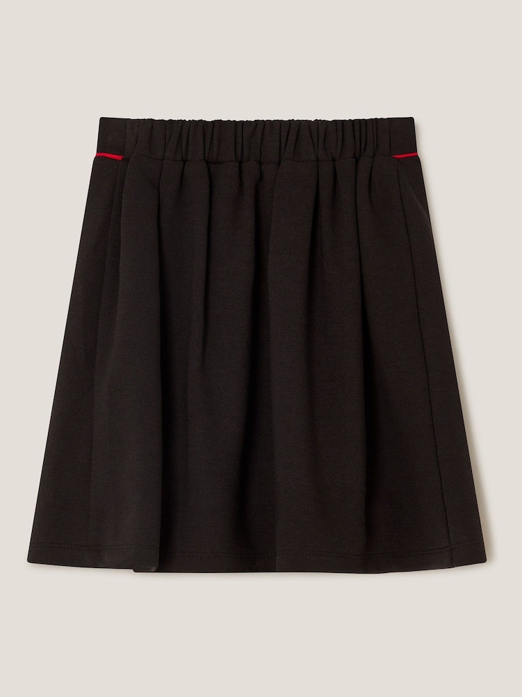 Monsoon Grey Bow Ponte Pleated Skirt - Image 2 of 3