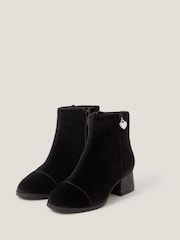 Monsoon Velvet Glitter Heel Boots - صورة 2 من 3