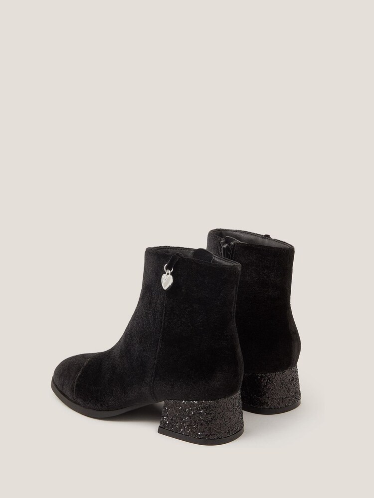 Monsoon Velvet Glitter Heel Boots - صورة 3 من 3 Monsoon Velvet Glitter Heel Boots - صورة 3 من 3