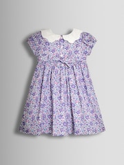 Jojo Maman Bébé Partykleid mit Floralmuster und Lochstickerei-Kragen - Bild 3 von 7