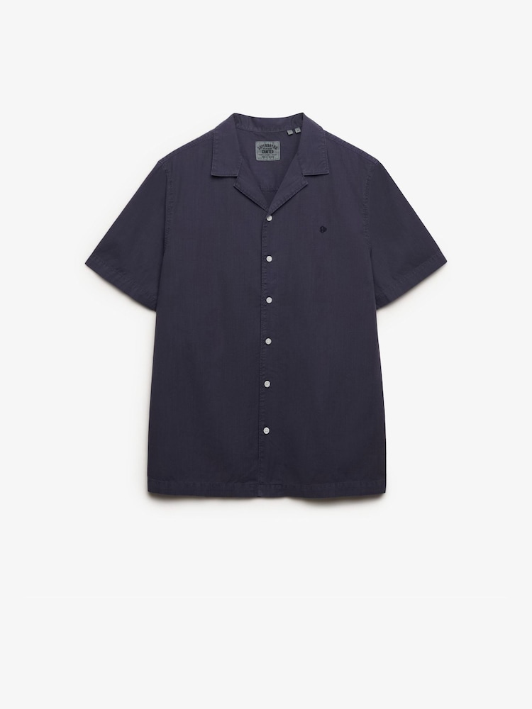 أزرق - قميص بأكمام قصيرة طراز Cabana من Superdry - صورة 1 من 1