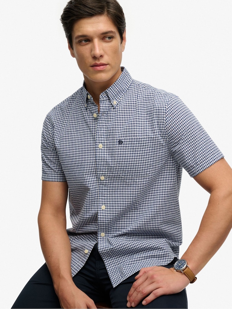 Superdry Checkered Short-Sleeve Shirt - Imaginea 5 din 5