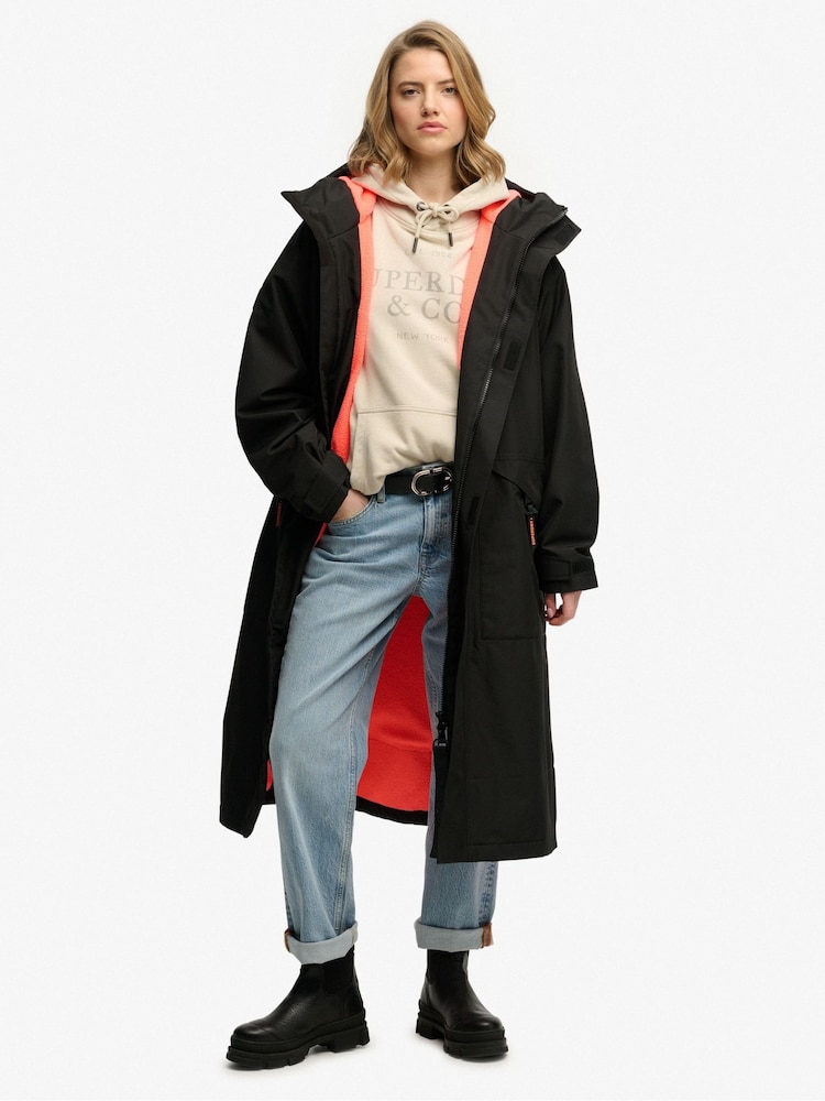 Superdry Black Coat - Image 1 of 6