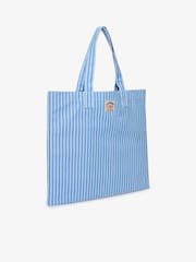 Superdry Blue/White Oxford Stripe Tote Bag - Image 4 of 5