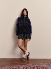 Superdry Navy Rosa Ditsy Skirt - Image 2 of 2