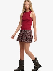 Superdry Burgundy Red Rosa Ditsy Skirt - Image 5 of 7