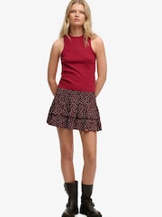 Superdry Burgundy Red Rosa Ditsy Skirt - Image 6 of 7