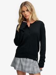 Superdry Navy Blue Essential Crew Neck Cardigan - Image 1 of 7