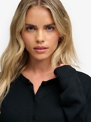 Superdry Navy Blue Essential Crew Neck Cardigan - Image 3 of 7
