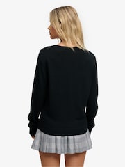 Superdry Navy Blue Essential Crew Neck Cardigan - Image 5 of 7