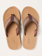 חום - FatFace Raffia Burcott Flip Flop - תמונה 2 מתוך 3