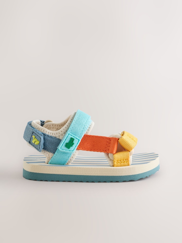 Multi Bright Standard Fit (F) Touch Fastening Trekker Walking Sandals - Image 2 of 8