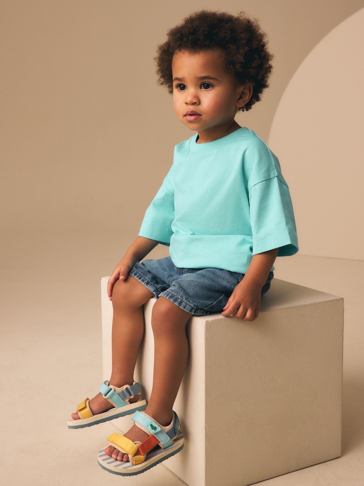 Multi Bright Standard Fit (F) Touch Fastening Trekker Walking Sandals - Image 8 of 8