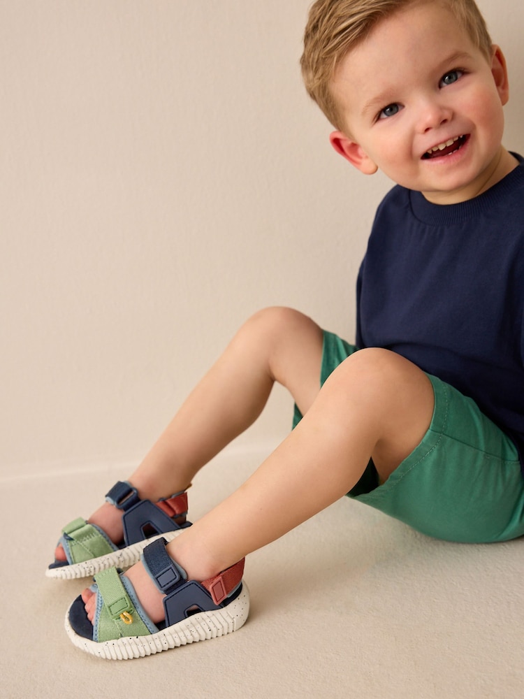 Blue Colourblock Utility Trekker Walking Sandals - Image 1 of 2