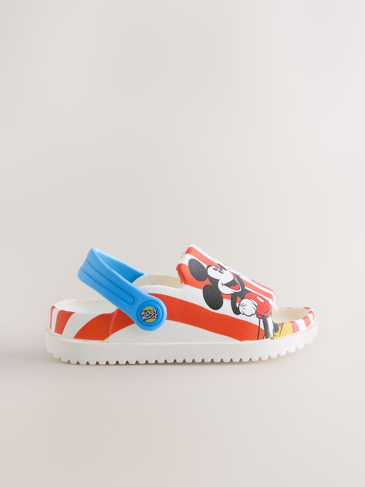 Red Stripe Mickey Mouse Slider Clogs - Image 2 of 5