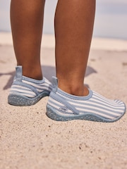 Blue/Ecru Standard Fit (F) Swim Socks - Image 3 of 9