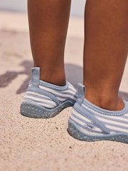 Blue/Ecru Standard Fit (F) Swim Socks - Image 4 of 9