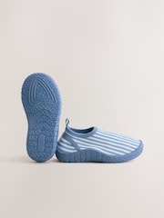 Blue/Ecru Standard Fit (F) Swim Socks - Image 7 of 9