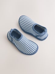 Blue/Ecru Standard Fit (F) Swim Socks - Image 8 of 9