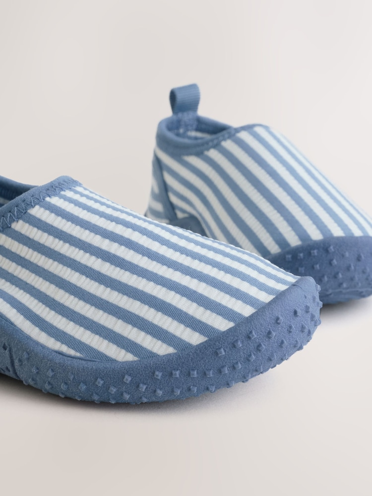 Blue/Ecru Standard Fit (F) Swim Socks - Image 9 of 9