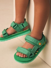 Green Standard Fit (F) Touch Fastening Trekker Walking Sandals - Image 2 of 7