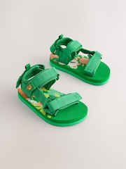 Green Standard Fit (F) Touch Fastening Trekker Walking Sandals - Image 3 of 7