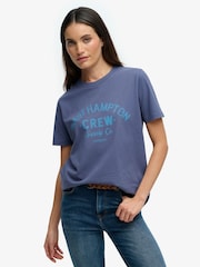Superdry Navy Beach Club Relaxed T-Shirt - Image 1 of 5