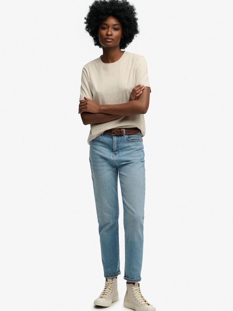 Bleumarin - SUPERDRY Luxe Casual Classic T-Shirt - Imaginea 5 din 5