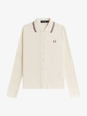 قميص بولو مضلع مزود بأزرار كاملة من Fred Perry - صورة 7 من 7