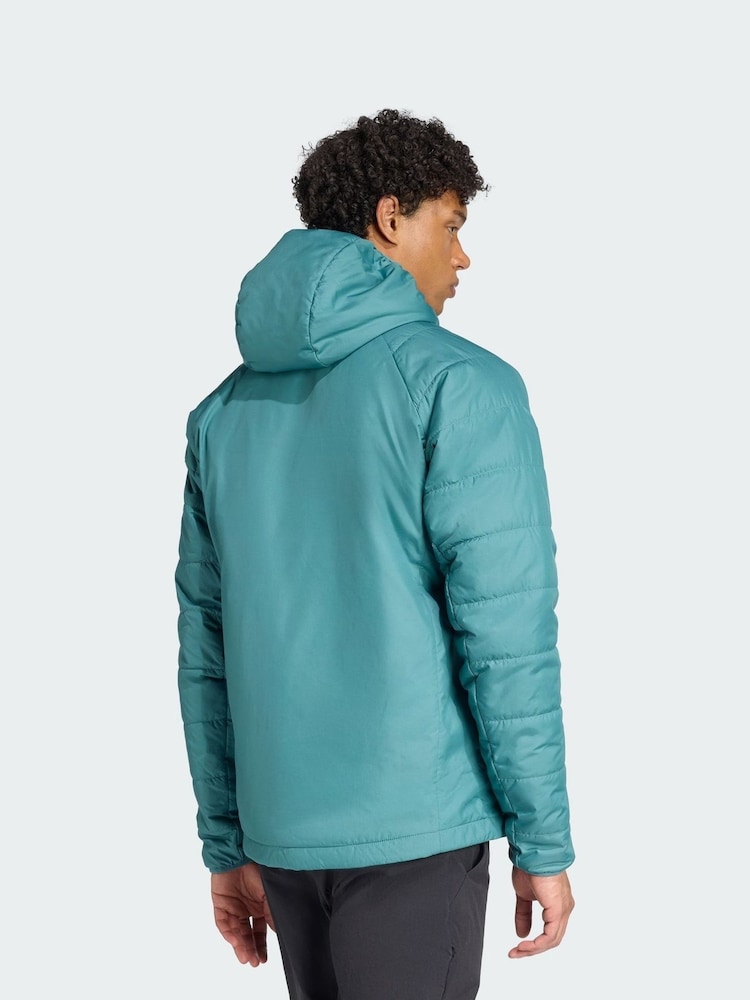 adidas Terrex Green Multi Synthetic Insulated Hooded Jacket - Image 2 of 5 adidas Terrex Green Multi Synthetic Insulated Hooded Jacket - Image 2 of 5