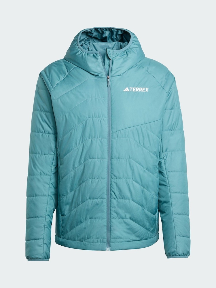 adidas Terrex Green Multi Synthetic Insulated Hooded Jacket - Image 5 of 5 adidas Terrex Green Multi Synthetic Insulated Hooded Jacket - Image 5 of 5