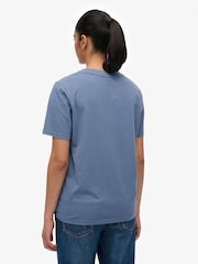 SUPERDRY Blue Luxe Casual Classic T-Shirt - Image 3 of 6