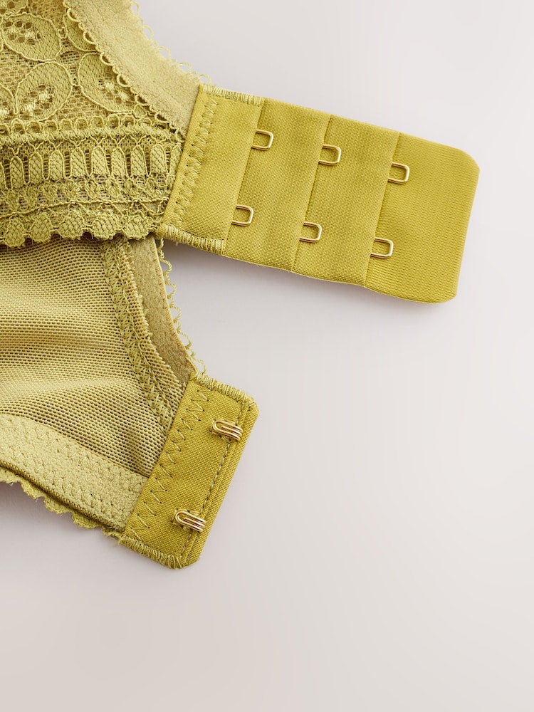 Navy/Green DD+ Lace Non Pad Full Cup Minimiser Bras 2 Pack - Image 11 of 11