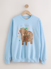 Hamish Azul - Sudadera con diseño navideño - Imagen 5 de 7