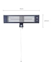 BHS Black Wall Mount Patio Heater 1800W - Image 3 of 6