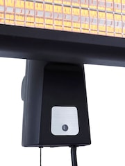 BHS Black Wall Mount Patio Heater 1800W - Image 6 of 6