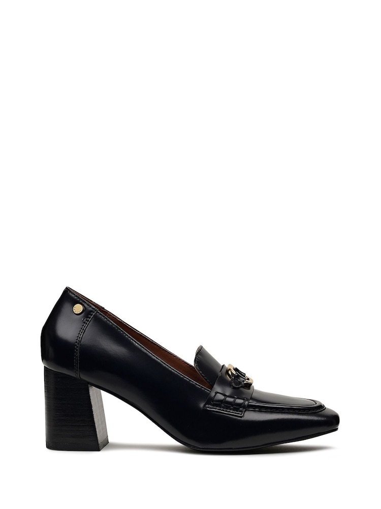 Radley Stockton Mews Trim Heeled Black Loafers - Image 1 of 3 Radley Stockton Mews Trim Heeled Black Loafers - Image 1 of 3