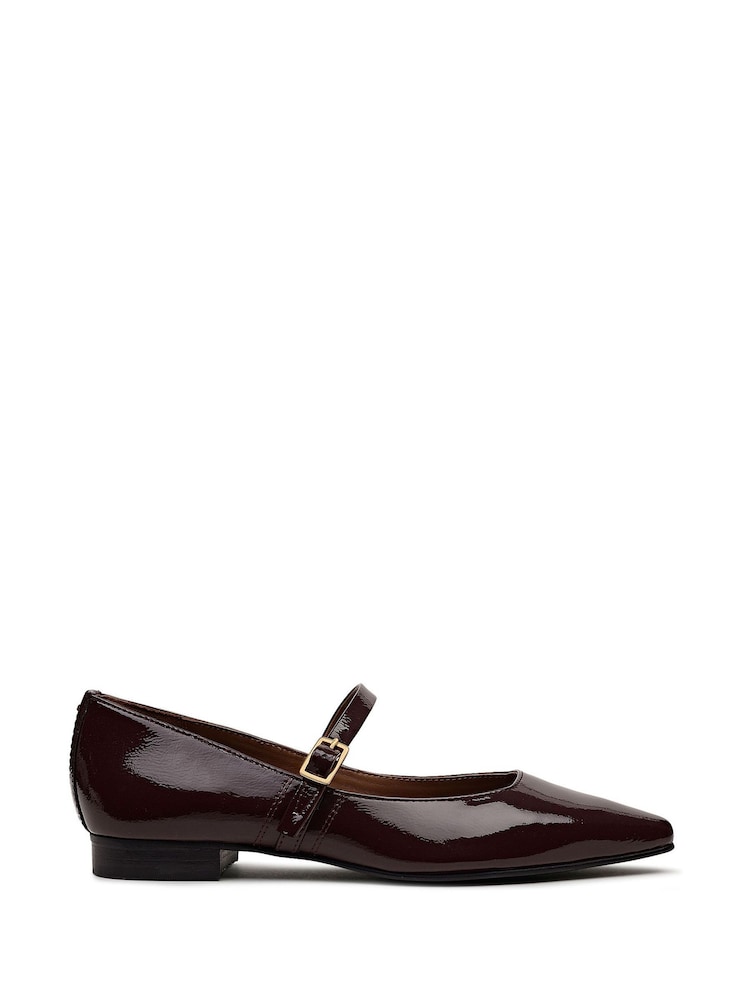 Radley Radley Red Patent Avenue Chip Toe Flats - صورة 2 من 4