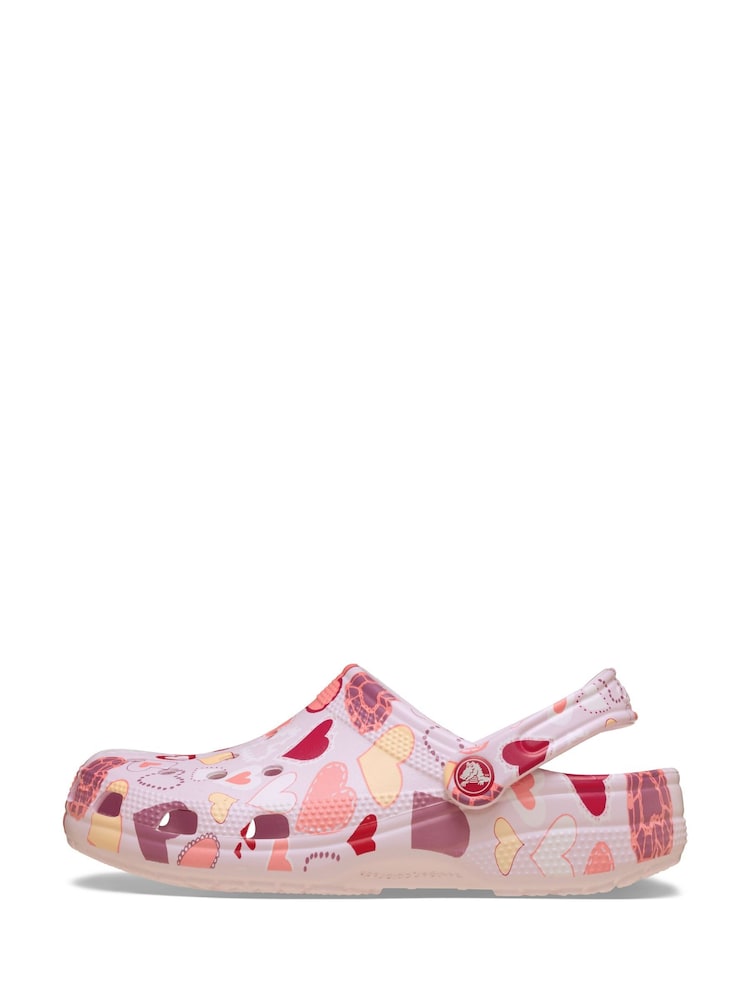 Crocs Pink Classic VDay Hearts Clogs - Image 2 of 7 Crocs Pink Classic VDay Hearts Clogs - Image 2 of 7