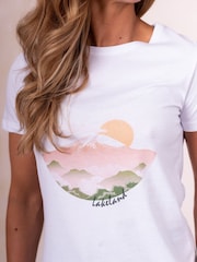 Lakeland Clothing Milly Placement Printed White T-Shirt - Image 3 of 4