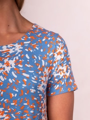 Lakeland Clothing Blue Romilly Short Sleeve Midi Dress - Imagem 4 de 5