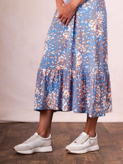 Lakeland Clothing Blue Romilly Short Sleeve Midi Dress - Imagem 5 de 5