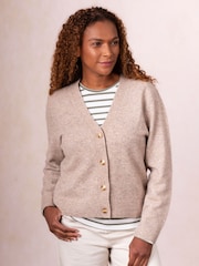 Lakeland Clothing Lakeland Clothing Cream Juniper Wool Blend Cardigan - صورة 1 من 7