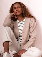 Lakeland Clothing Lakeland Clothing Cream Juniper Wool Blend Cardigan - صورة 2 من 7