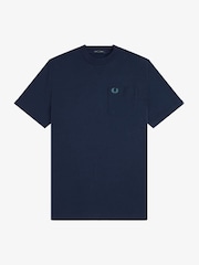 Fred Perry Navy Pocket Detail T-Shirt - Image 5 of 5