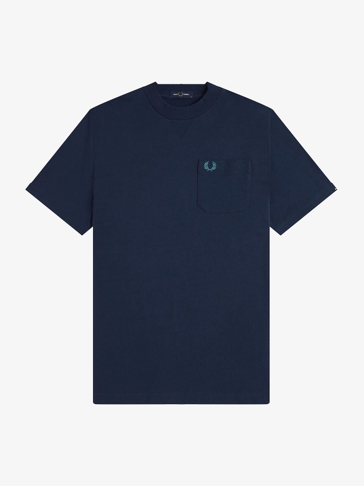 Fred Perry Navy Pocket Detail T-Shirt - Image 5 of 5