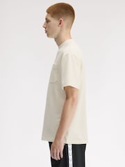 Fred Perry Cream Pocket Detail T-Shirt - Image 2 of 5