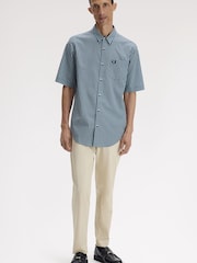 Fred Perry Blue Gingham Short Sleeve Shirt - Image 2 of 7