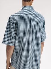 Fred Perry Blue Gingham Short Sleeve Shirt - Image 4 of 7