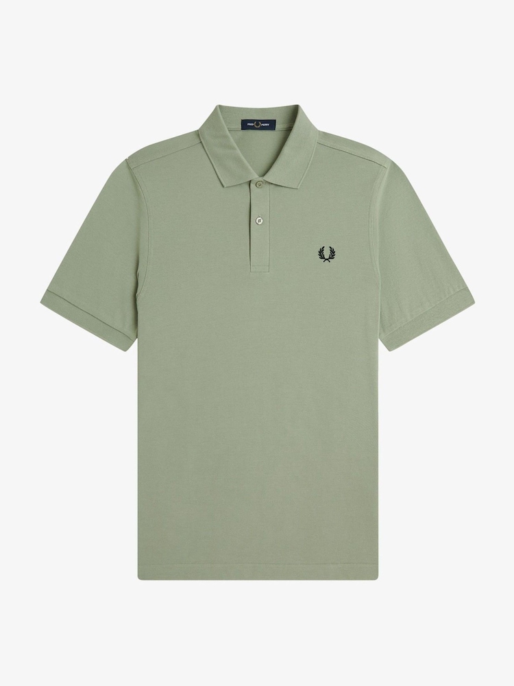 Fred Perry Green Dark Plain Polo Shirt - Image 5 of 5 Fred Perry Green Dark Plain Polo Shirt - Image 5 of 5
